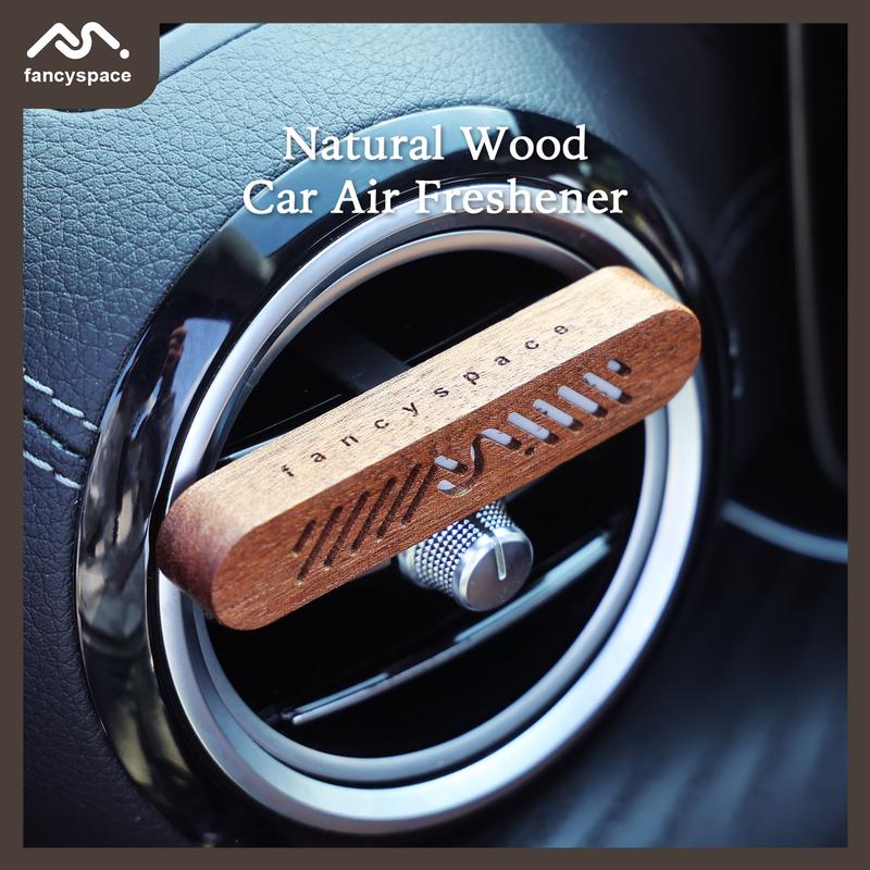 FANCYSPACE 7-in-1 Car Air Freshener Long Lasting, 3-Month Long-Lasting Old Money Style Natural Wood Car Air Freshener – Magnetic Clip, Premium Scent, Christmas Limited Gift Edition