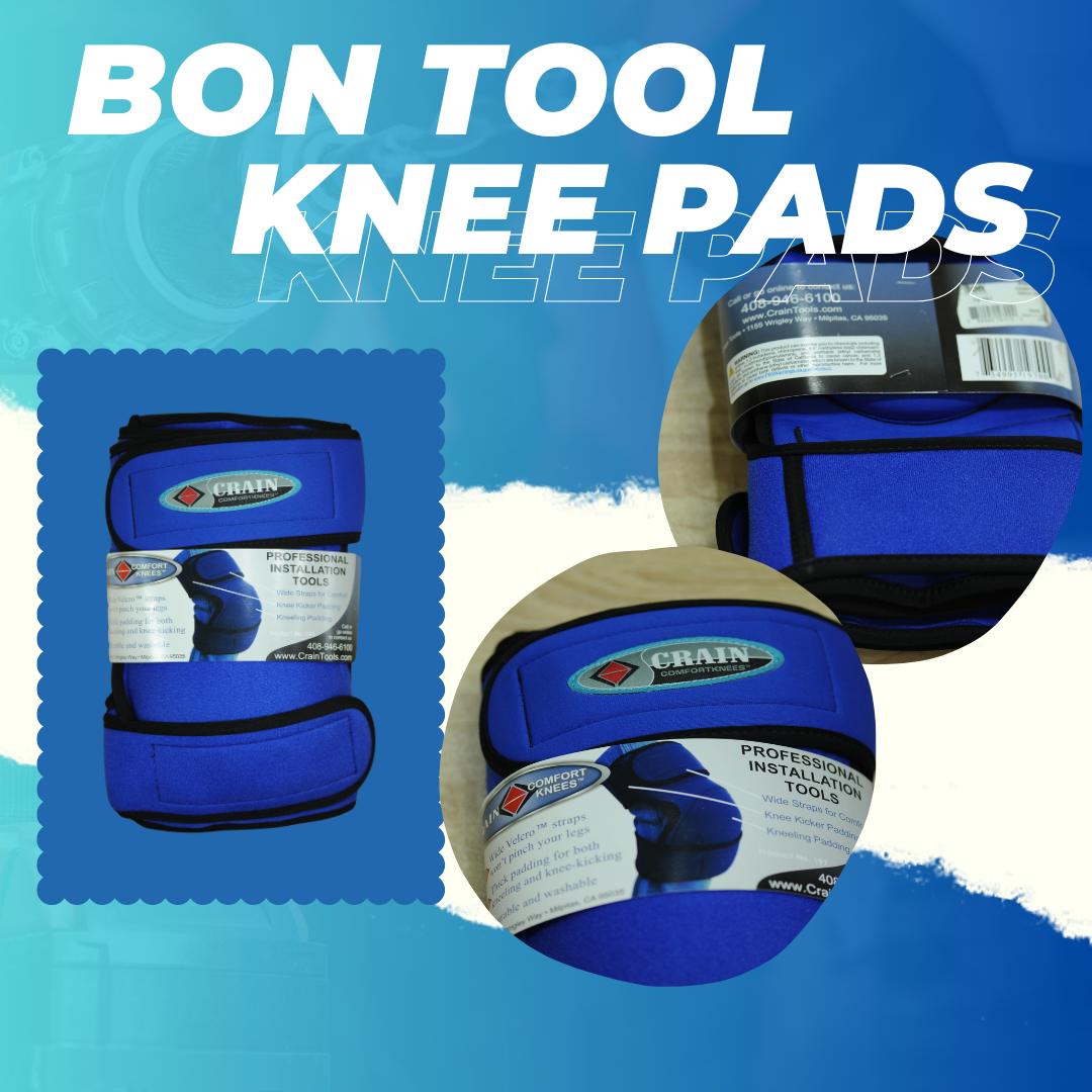Bon Tool Crain Blue Neoprene Knee Pads - Heavy-Duty Synthetic Rubber Knee Protection for Carpet Installation