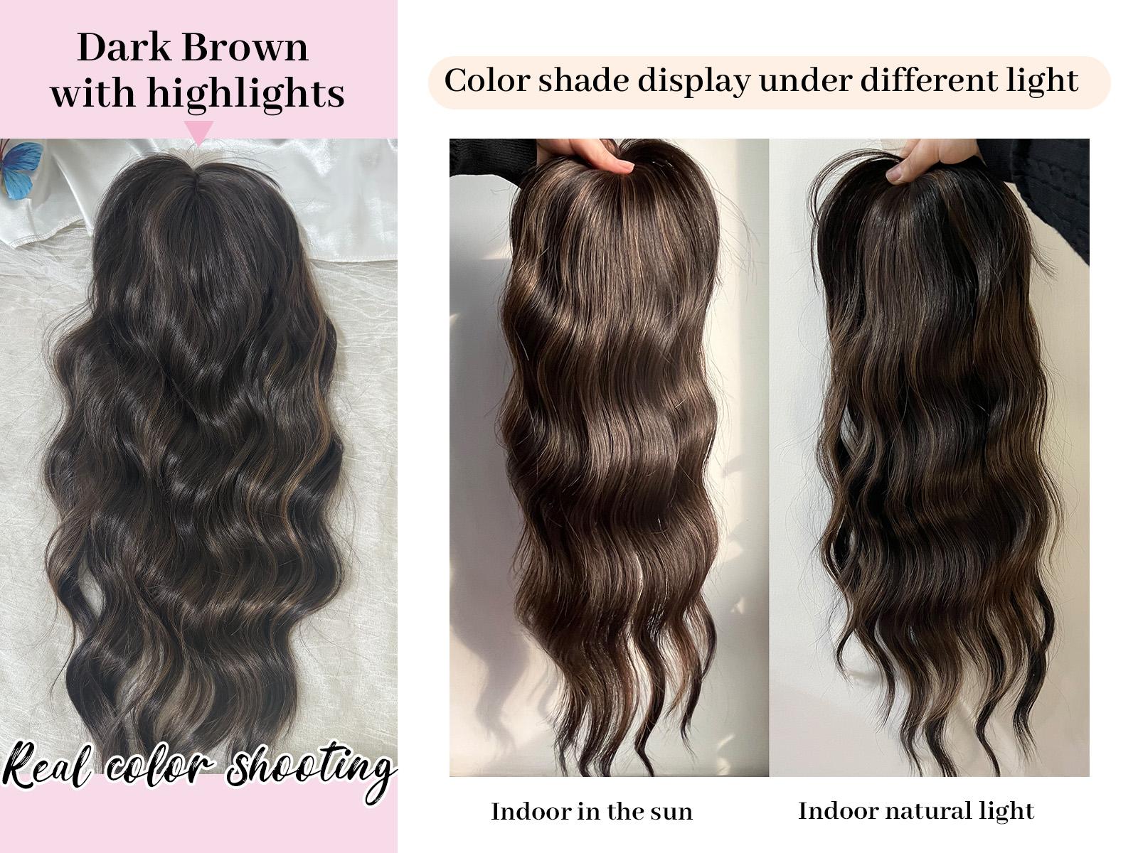 PANEWAY 100% Premium Kanekalon Hair Topper for Women - 20 Inch Wavy Clip-In Synthetic Hairpiece with Bangs for Thinning Hair, Natural Volume, Your Daily Confidence Boost Clip In Wig