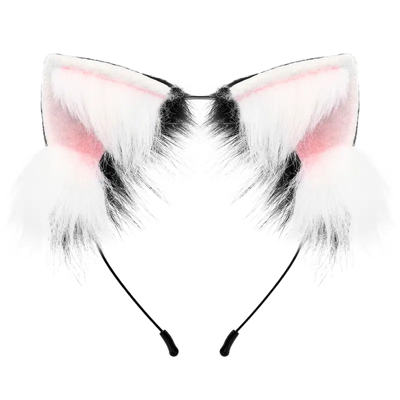 Handmade Animal Ears Headband with Clips - Clip-On Design, Adjustable Band, Premium Plush Feels Luxe and Cuddly, Realistic Ear Look, Tie Dye Patterns, Secure Hold Hair Accessory for Cosplay, Anime Conventions