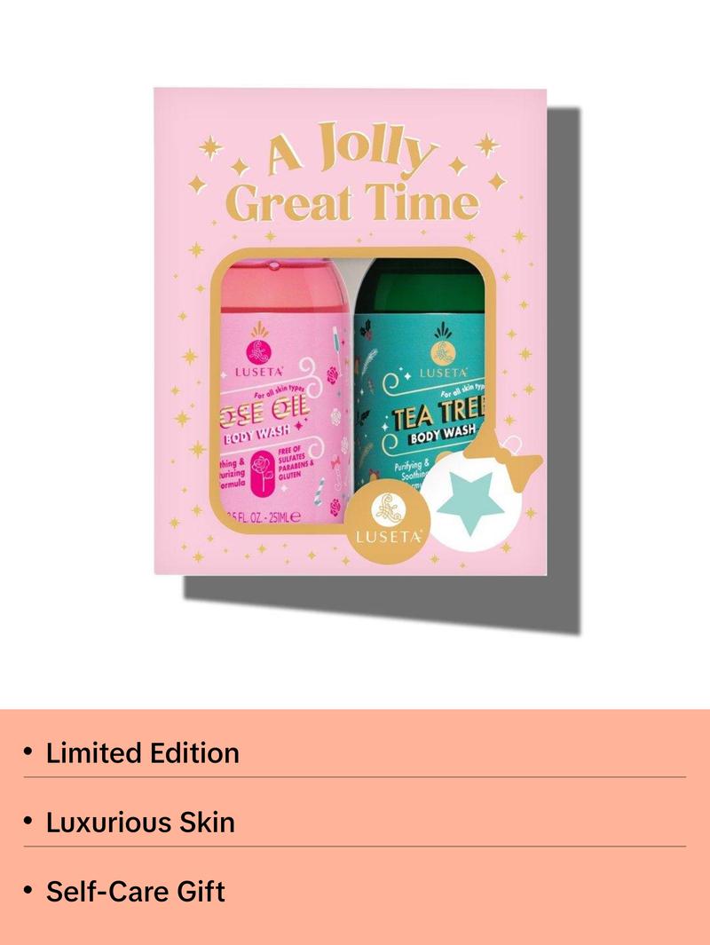 Luseta Rose Oil & Tea Tree Oil Body Wash Set