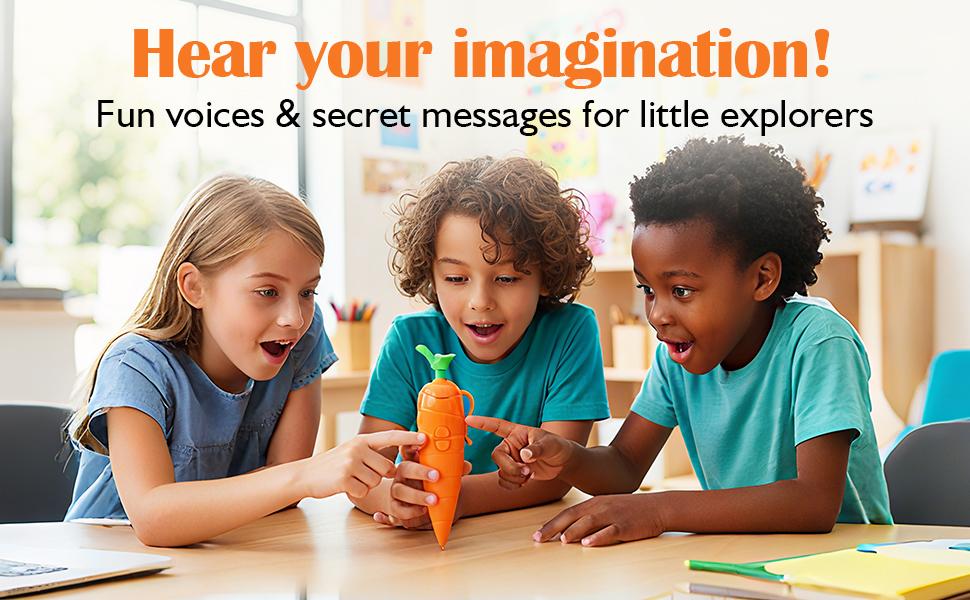 60-Second Voice Recorder with Playback & Audio Recorder Pen - Cute Carrot-Shaped Recorder Device, Smooth-Writing Ballpoint Pen - Fun & Creative Gift for Kids, Students, Teachers 60-Second Voice Recorder with Playback & Audio Recorder Pen - Cute Carrot-Shaped Recorder Device, Smooth-Writing Ballpoint Pen - Fun & Creative Gift for Kids, Students, Teachers