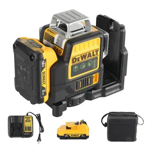 DEWALT DW089LG Laser Level 12 Lines 3 Sides 360 Degrees Green Beam 12V Lithium Battery Outdoor Leveling Tool Set
