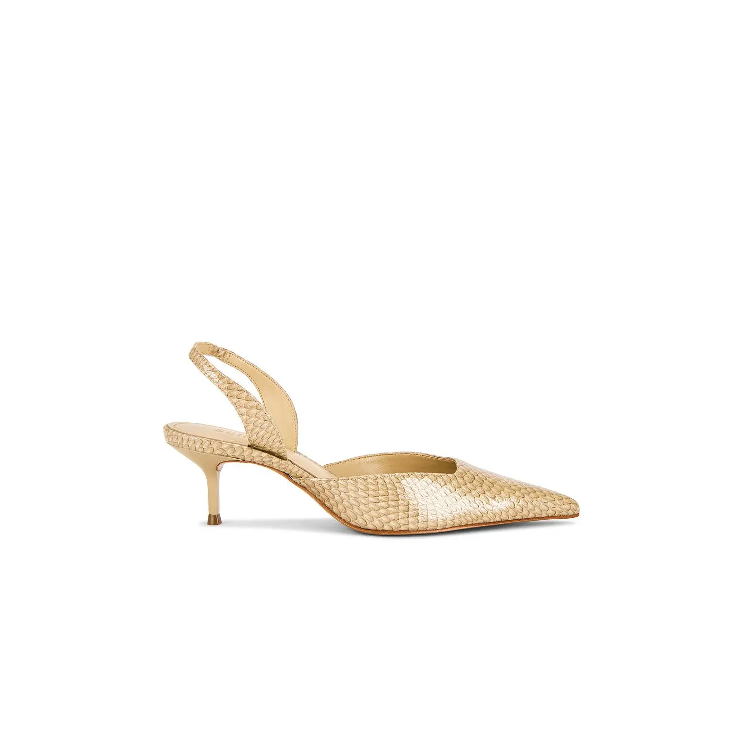 Schutz Paola Mid Pump in Pale Khaki Schutz Paola Mid Pump in Pale Khaki