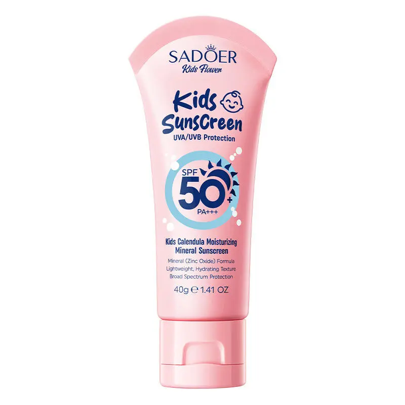 Mineral Sunscreen Cream SPF50, Calendula-Infused Moisturizing Formula, Quick Film-Forming, Anti-Tanning Sun Protection for Outdoor Daily Use Body Shield Sheer Sensitive Sunscreen Spray