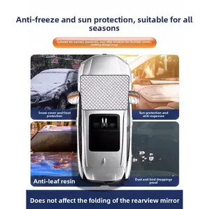 Large Magnetic Sunshade Car Cover Four-Season Anti-Frost Sunshade Durable Easy Install Enhances Visibility Provides Sun Protection Windshield Snow