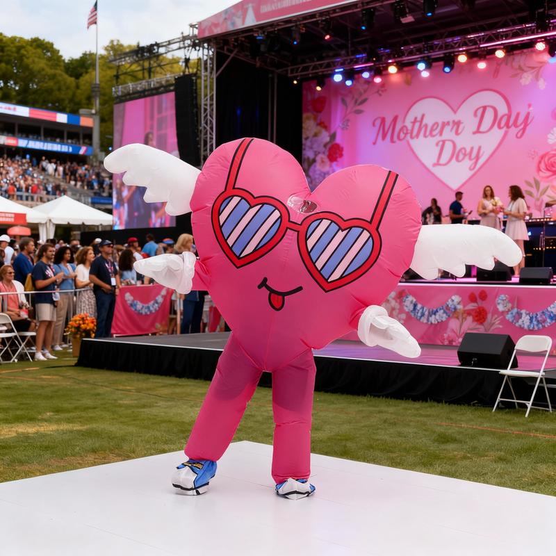 2026 Hot Adult Inflatable Love Mascot Costume Funny Love Character Fathers Day Wedding Valentines Anniversary Party Outfit