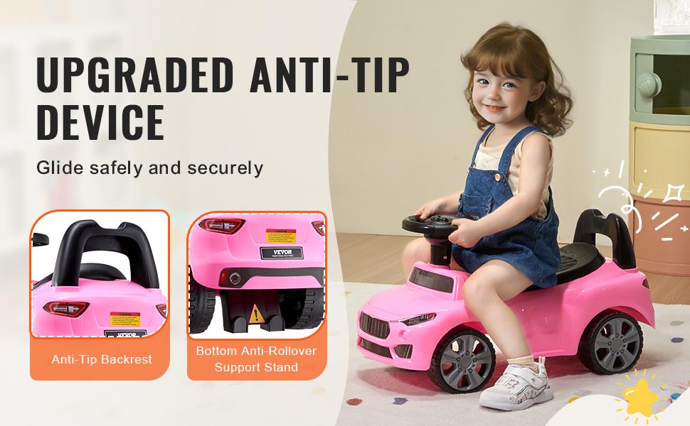 【fathersdaygift】VEVOR Ride On Push Car for Toddlers, Ages 1-3, Ride Racer, Sit to Stand Toddler Ride On Toy, Classic Kids Ride On Car with Music Steering Wheel & Under Seat Storage, Ride On Toy for Boys Girls, Pink,Christmas gift 【fathersdaygift】VEVOR Ride On Push Car for Toddlers, Ages 1-3, Ride Racer, Sit to Stand Toddler Ride On Toy, Classic Kids Ride On Car with Music Steering Wheel & Under Seat Storage, Ride On Toy for Boys Girls, Pink,Christmas gift