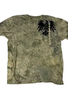 Pollution Green Shirt with Velvet Eagle