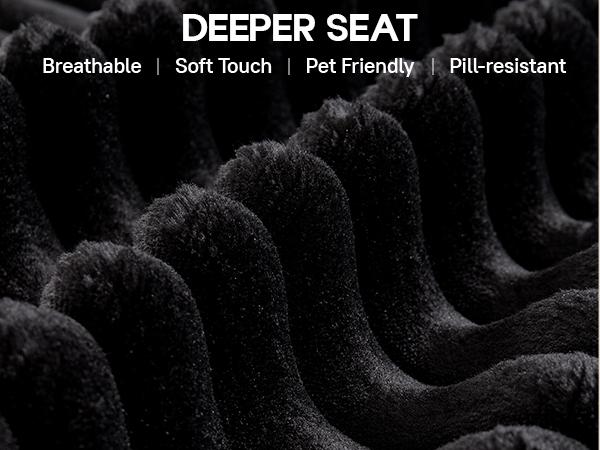 135" Oversized U Shaped Cloud Couch Sectional Sofa with Chaise Modern Modular Sofa with Lounge Chairs Upholstered Boneless Couches for Living Room Bedroom Plush Corduroy Fabric【3 Packages Shipping】