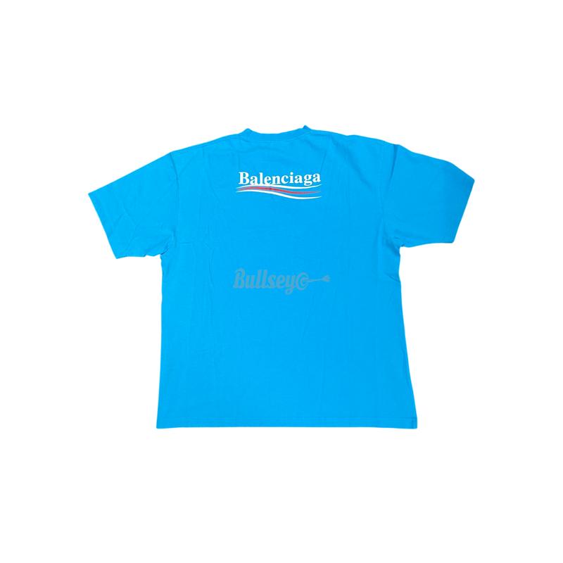 Balenciaga Political Campaign Logo Light Blue T-Shirt