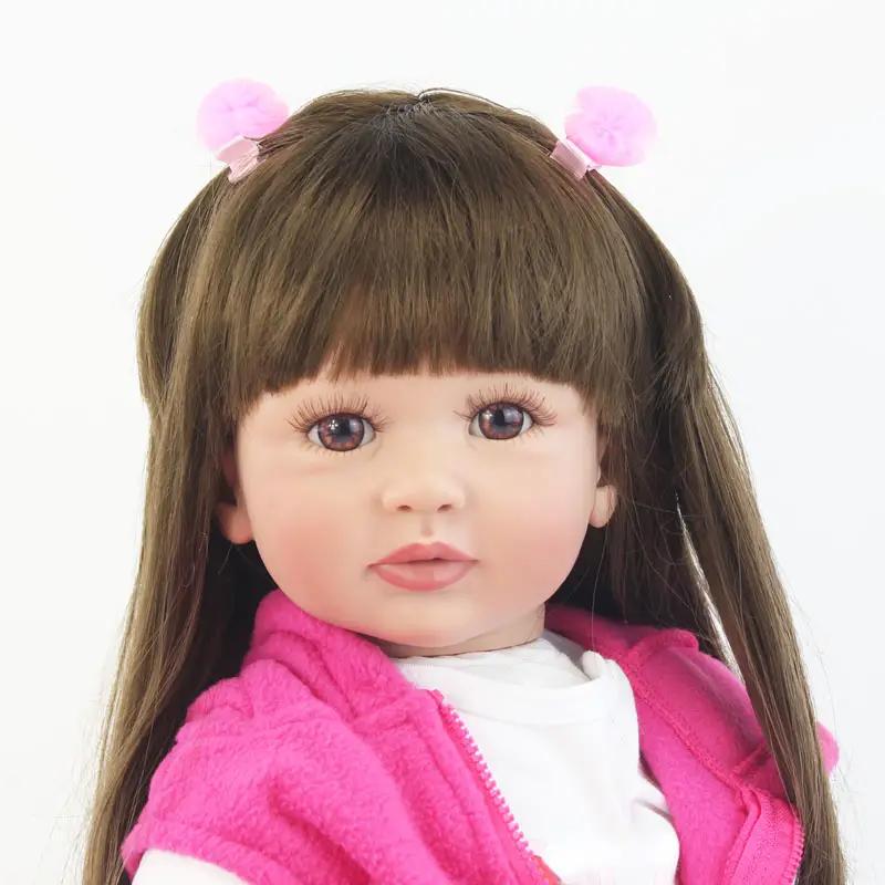 Reborn Girl Doll - 22-inch lifelike cute girl doll with a soft cloth body, realistic princess doll that feels like it belongs in real life, comes with complete accessories, perfect for cuddling, playing, and gifting.