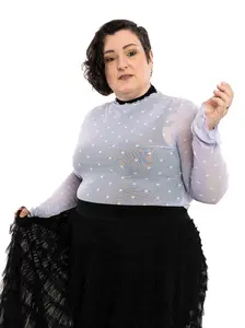 Tiny Hearts Lavender Mesh Top NO RESTOCK!