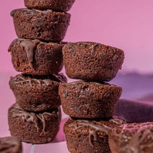 Chocolate Fudge Prime Bites Protein Mini Muffins - 15g Protein, Low Sugar, 5g Collagen