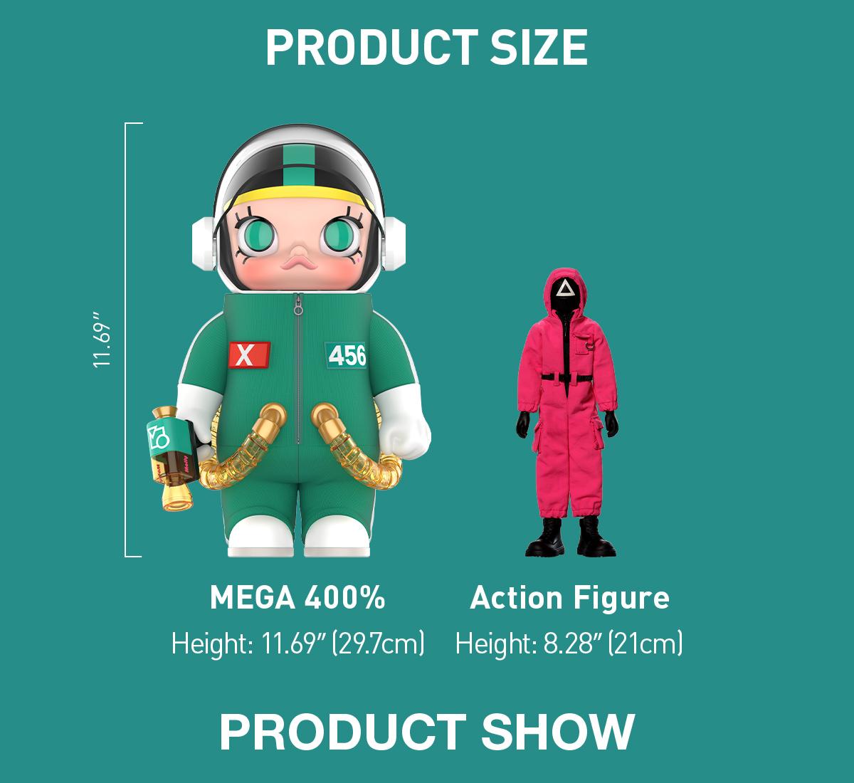 POP MART MEGA SPACE MOLLY 400% + Action Figure Squid Game Set