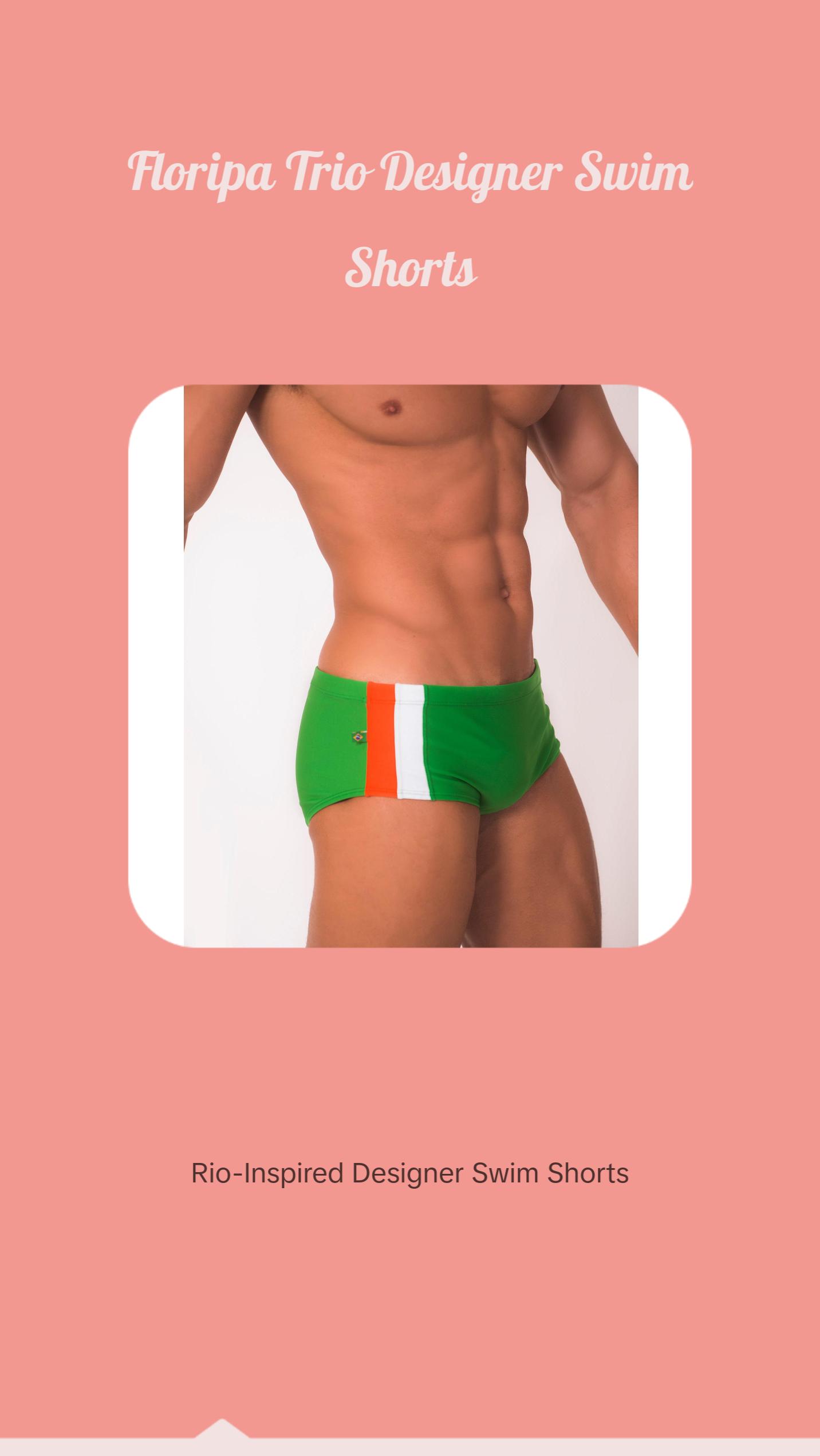 Floripa Trio Sunga in Classic & Traditional cut - Designer Swim Shorts