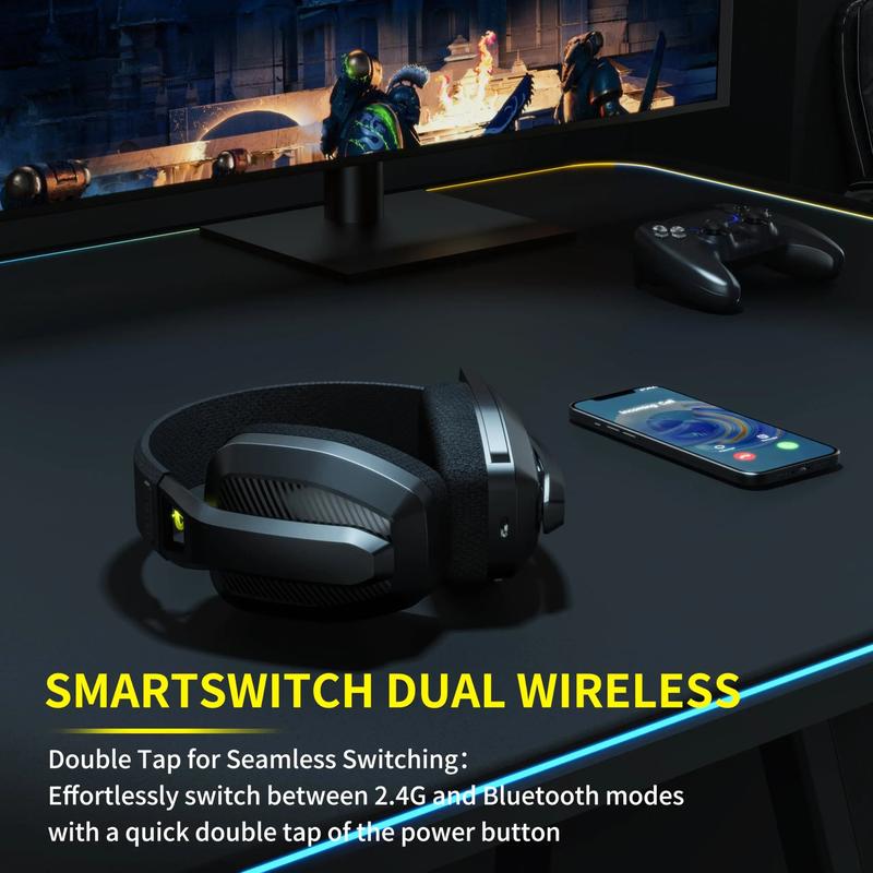 BW06 Dual-Mode Gaming Headset – Low-Latency 2.4GHz & Bluetooth Wireless