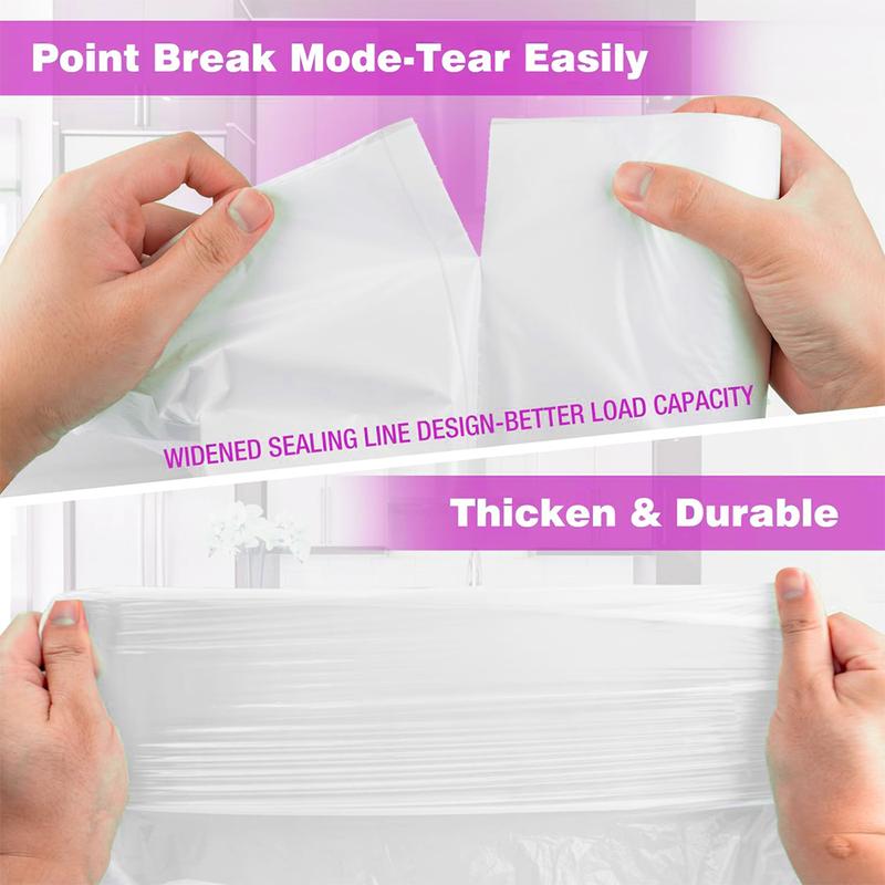 120 Bags 8 Gallon Lavender Aroma Non Tear Expandable Drawstring Plastic DisposableGarbage Bags-Super Strong, Leak-Resistant, Odor-Proof For Bedroom, Kitchen, Living Room,Outdoor, And Toilet Use Trash Bag- Convenient And Sanitary Waste Solution