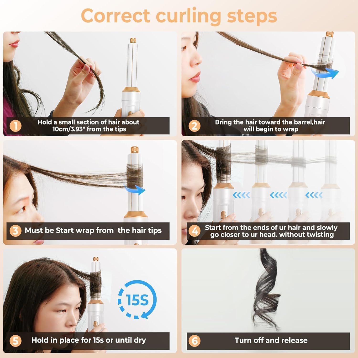 5 in 1 Hair Styler & Hair Dryer Brush, Low-Speed Negative Ionic Air Styler Drying, Multi Hair Styler, Professional Blow Dryer Brush for Curling Volumizing Straightening Styling