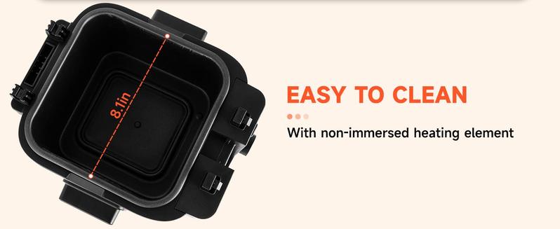 Pukomc Fast-Heating 1.5L/2.5L Electric Deep Fryer – Cool-Touch, Nonstick Basket & Easy Cleaning for Home Cooking