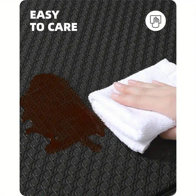 Kitchen Mats, 2PCS Kitchen Rugs, Cushioned Anti Fatigue Kitchen Mats for Floor, Non-Slip Standing Desk Mat, Waterproof Kitchen Rug Set for Kitchen, Floor, Office,