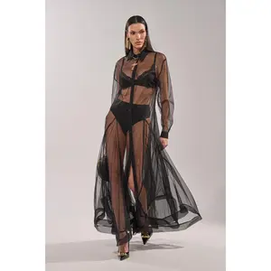 COOL GIRL MESH LAYERING MAXI DRESS