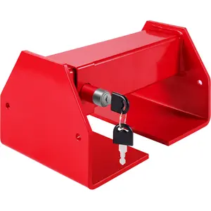 VEVOR Cargo Container Lock 9.84\"-17.32\" Locking Distance Semi Truck Door Locks with 2 Keys Shipping Container Accessories Red Powder-Coated with Spring Lock for Fixed Container(Large Size)