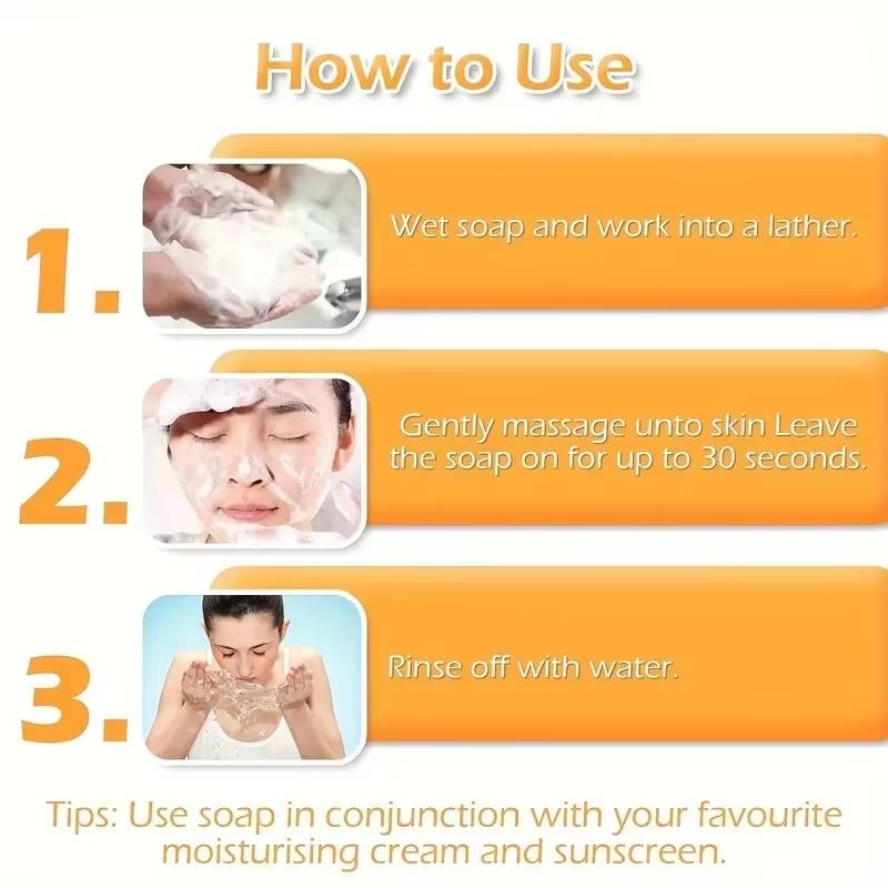 1/2 Box Natural Organic Turmeric Body Bar Soap -Removes Gentle Facial Bath Soap  Full Body Wash