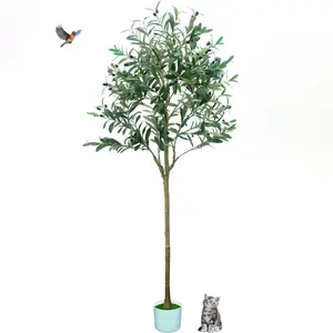 Artificial Olive Tree – Tall Decorative Faux Plant with Realistic Leaves and Olives for Home, Office & Patio