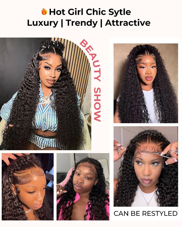【Live Flash Sale】Alipearl Hair Pre Braided Deep Wave Stylist Wig Ready To Go Glueless 13x4 Lace Frontal Wig Pre Styled Pre Everything Wig 180% Density TikTokShopBacktoSchool FallFreshness