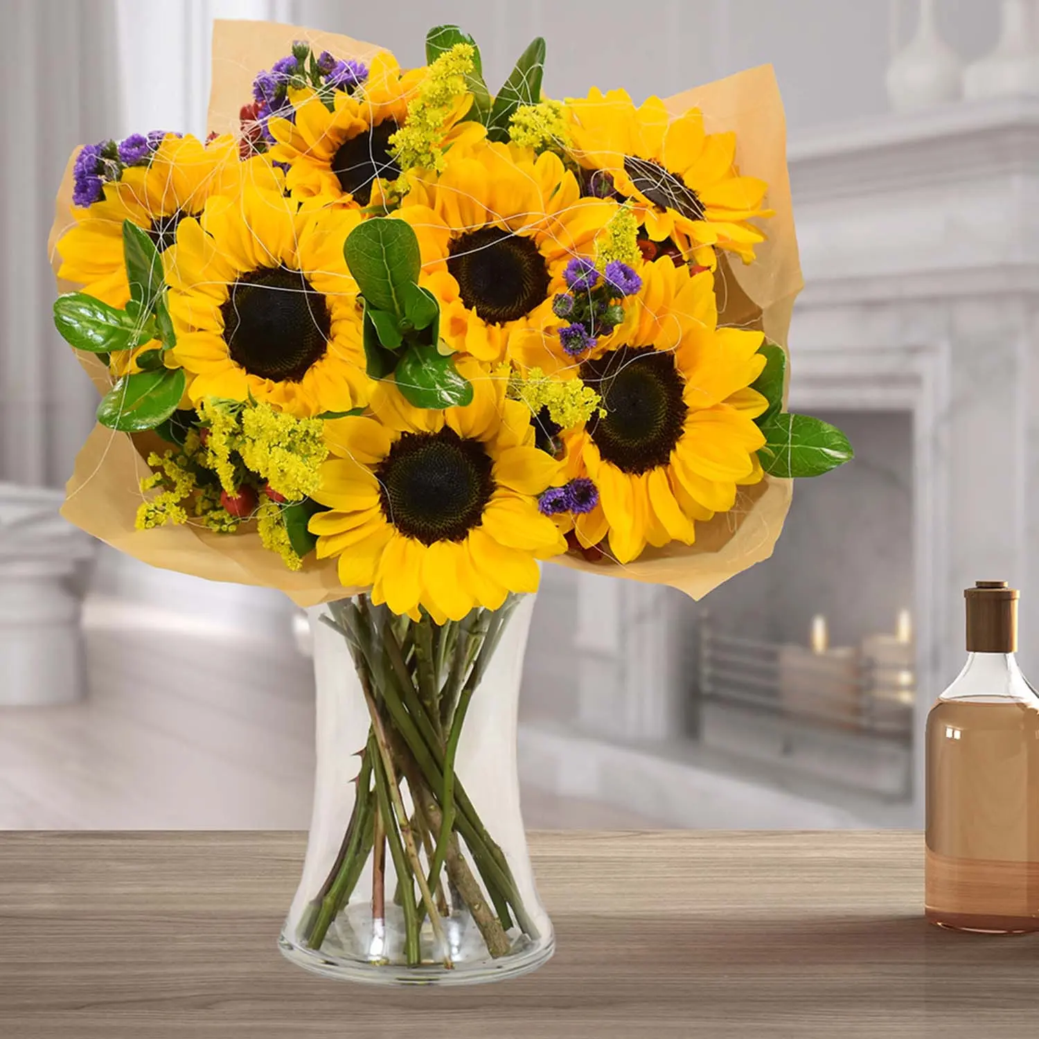 Spring Bloom Flowers Bouquet Decor Decorative
