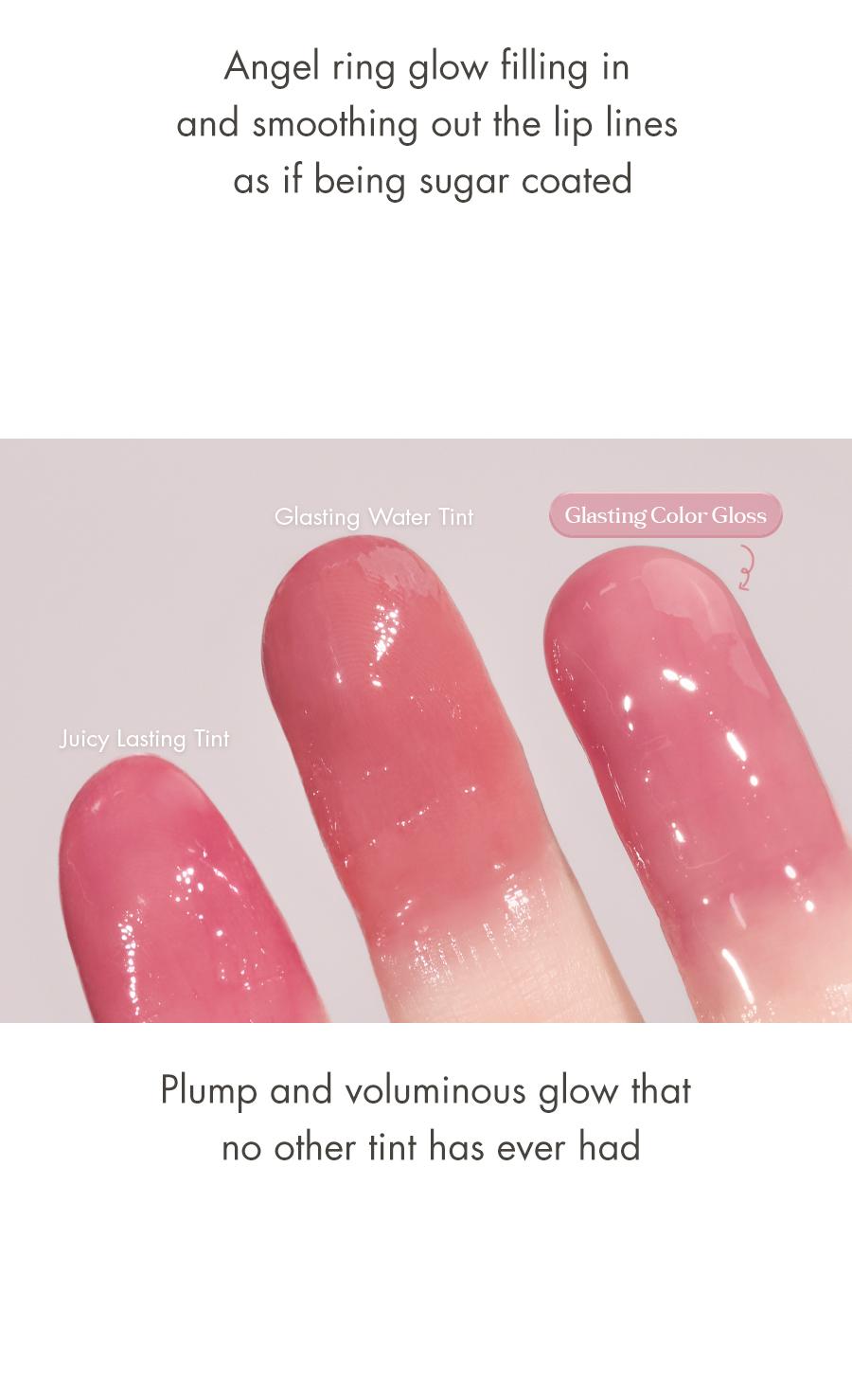 [rom&nd Official Shop] rom&nd Glasting Color Gloss 4g Plumping Volume Bunny Tongue Lips Glazed Glass Lightweight Glowy Vivid Transparent Glossy