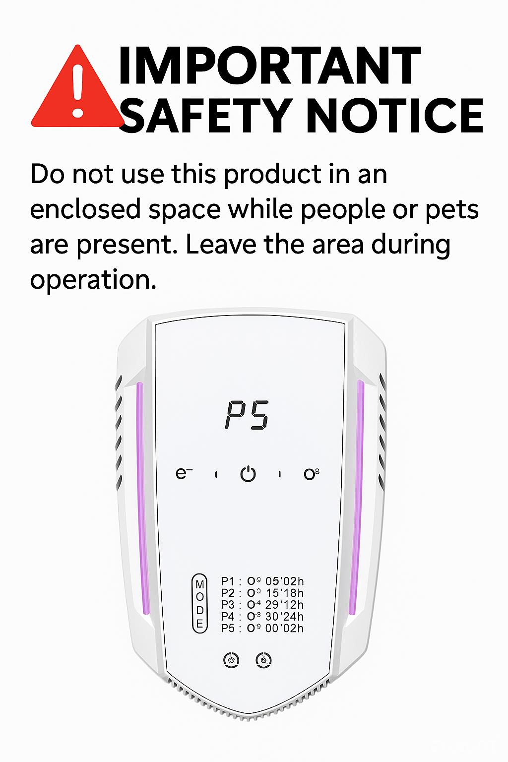 Odor Eliminator for Home Pets,Air purifier for Cat Litter, Dog Urine, Smoke & Musty Smells Quiet, Portable, Filter-Free Purifier smelly solutions ozone generator