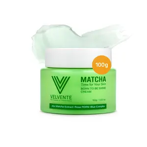 Velvente Matcha Facial Moisturizer with Rose PDRN | Korean Peptides Hydrating Firming Cream for Anti Aging, Dark Spot & Uneven Skin Tone | Soothing Radiance for Soft, Glowy Skin | All Skin Types | 3.53 oz