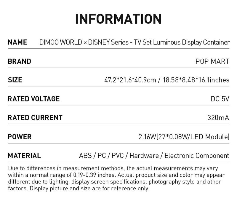 [Spanish]-DIMOO WORLD × DISNEY Series – Contenedor Iluminado en Forma de TV