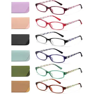 Reading Glasses for Women,6 Pack Blue Light Blocking Glasses for Women,Fashion Readers with Spring Hinge Eyeglasses