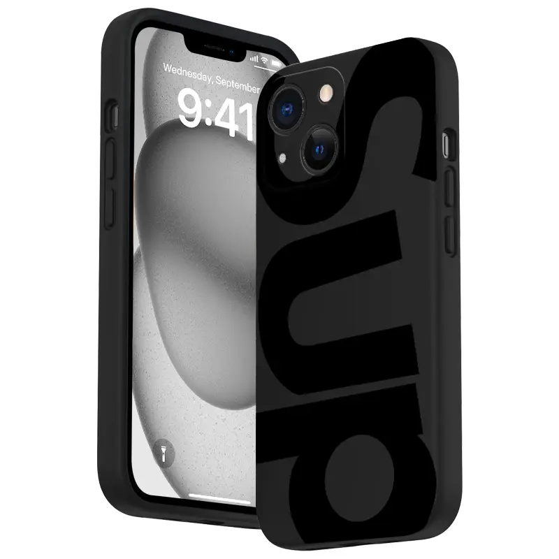 Straight Edge Creative Letters Pattern Phone Case for iPhone 17 16 Pro Max 15 Plus 14 13 12 11  Air XR XS Shockproof Full Camera Protection Durable slim Silicone Cover Cellphone Protective
