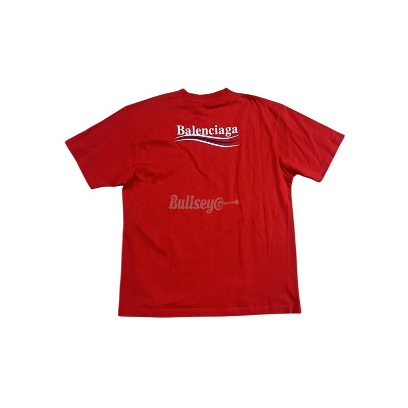 Balenciaga Political Campaign Logo Red T-Shirt