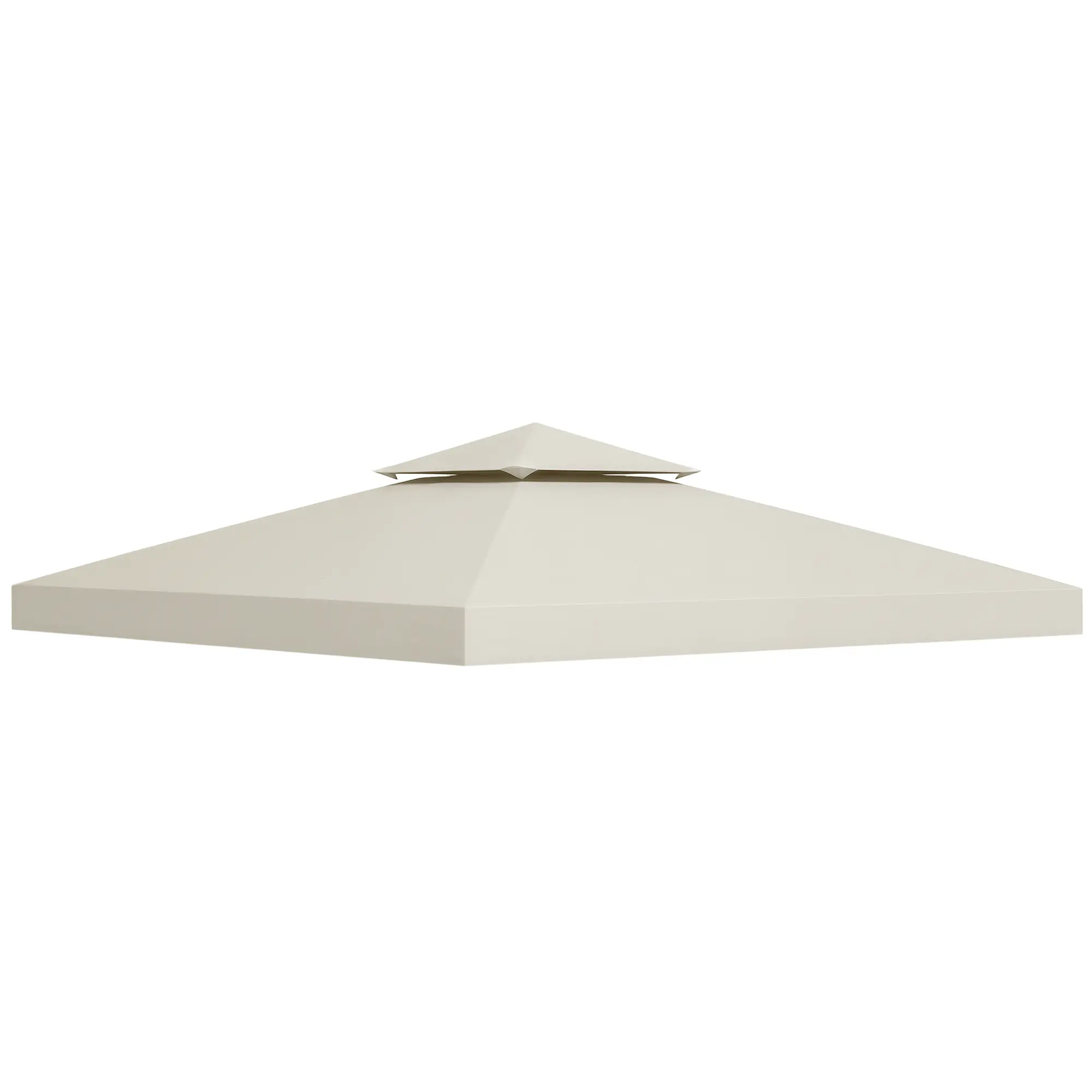 Outsunny 10' x 10' Gazebo Replacement Canopy, 2-Tier Top UV Cover for 9.84' x 9.84' Outdoor Gazebo, Cream White (TOP ONLY)