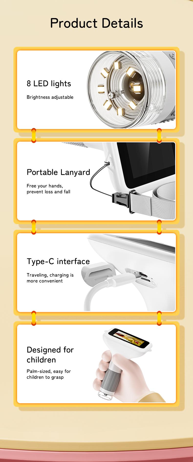 INSKAM 2025 Upgraded 4K Compound Microscope, 3" IPS Screen,100X-1000X STEM Educational Science Toys,Multiple Color,Learning tools,Christmas & Birthday Gifts for Age 5 6 7 8 9 10 11 12 Girls & Boys