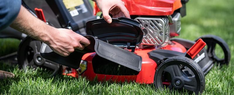 PowerSmart Lawn Mower Gas Powered, 18-Inch 144cc Engine 3-in-1 Walk-Behind Push Lawn Mower, Oil Included,SpringTok (DV8618P)