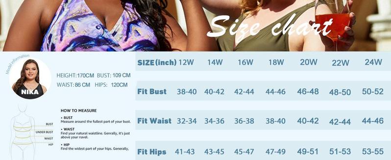 Hanna Nikole Women's Plus Size Halter V Neck Bikini Swimsuits High Waisted Ruched Tummy Control Swimwear #TikTokShopBlackFriday