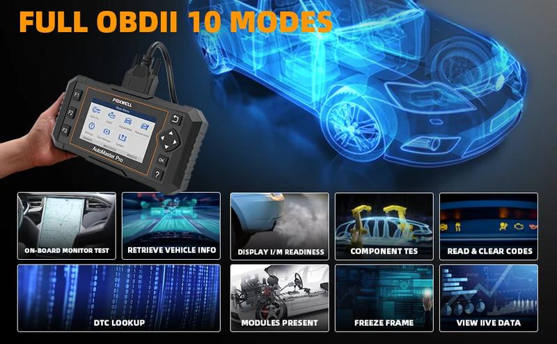 FOXWELL NT624 Elite Wireless OBD2 Scanner, Automotive Diagnostic Scan Tool with 8 Resets, ABS Bleeding, SAS/EPB/Oil Reset, Battery Registration, OBDII Code Reader for All Cars