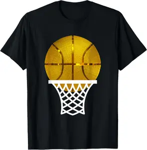 Unisex "Golden Basketball Hoop" Premium Basketball Lifestyle Casual Tee