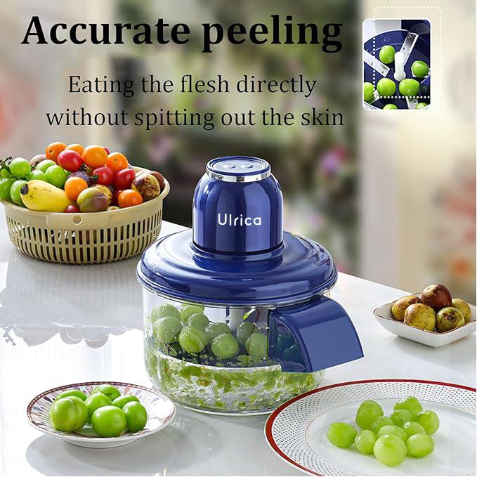 ULRICA Electric Peeler: Rechargeable Automatic Skin Remover for Garlic, Grapes, Cherry Tomatoes & Chestnuts – 1300mAh Battery, Type-C Charging, Easy to Use, Handy Kitchen Gadget Gift