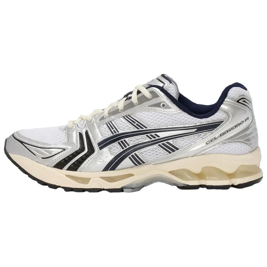ASICS GEL Kayano 14 JJJJound White Navy Stylish Comfortable Low Top Casual Running Shoes Unisex 1203A961-100