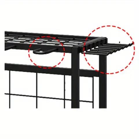 Garden Tool Organizer Holder Heavy Duty Steel Rack Up to 60 Long Handled Tools for Garage Shed Outdoor Garden Yard, Standing Shelf