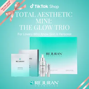 REJURAN Total Aesthetic Mini: The Glow Trio - Rejuvenating Beginner Skincare Kit with c-PDRN for Anti-Aging, Firming & Deep Hydration | Special Gift Set for Radiant, Youthful Glass Skin