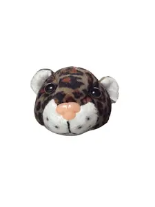 Leopard Head Plushie - 3" Brown Plush with Dark Spots for School Spirit Gear