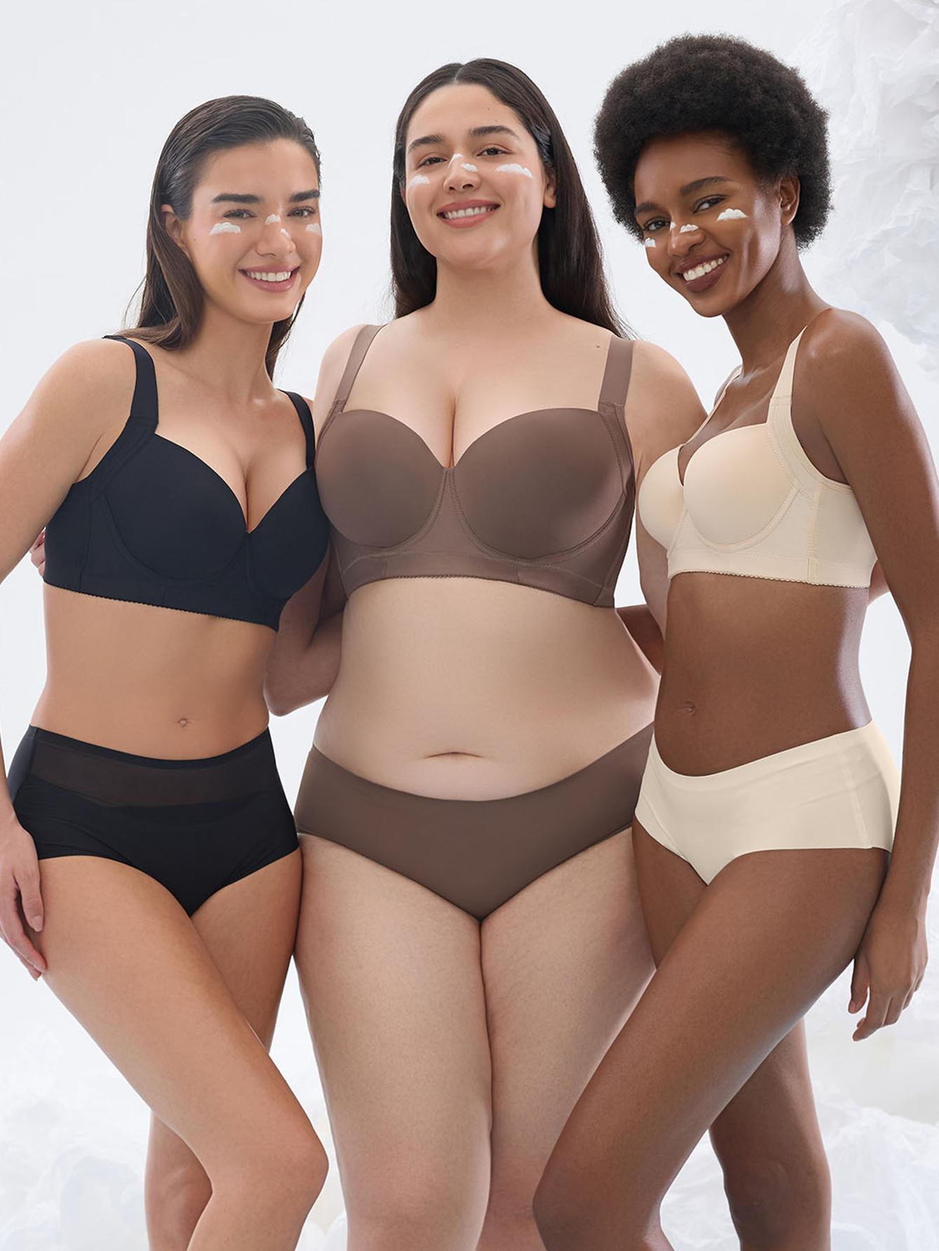 Mimilemon 3PCS Cozy seamless bra  push-up Full coverage bra for women everyday Comfort  full cup bra Seamless Tshirt Bras Sports Bra Bralette Basic Comfortable Fit Womenswear Everyday  TikTokShopBlackFriday Close comfortable Bra